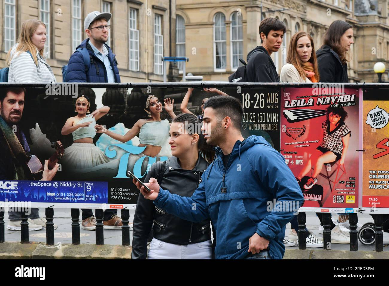 Edimburgo Scozia, Regno Unito 27 luglio 2023. Viste generali della strada mentre la città entra nella stagione dei festival di Edimburgo. credit sst/alamy live news Foto Stock