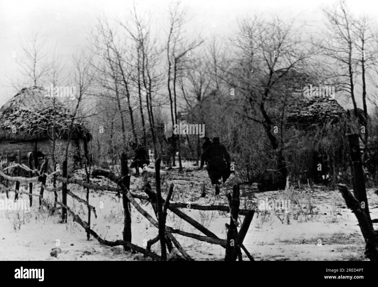 Soldati tedeschi che combattono a Tim nell'oblast' di Tula a sud di Mosca. Foto: Lüthge. [traduzione automatica] Foto Stock