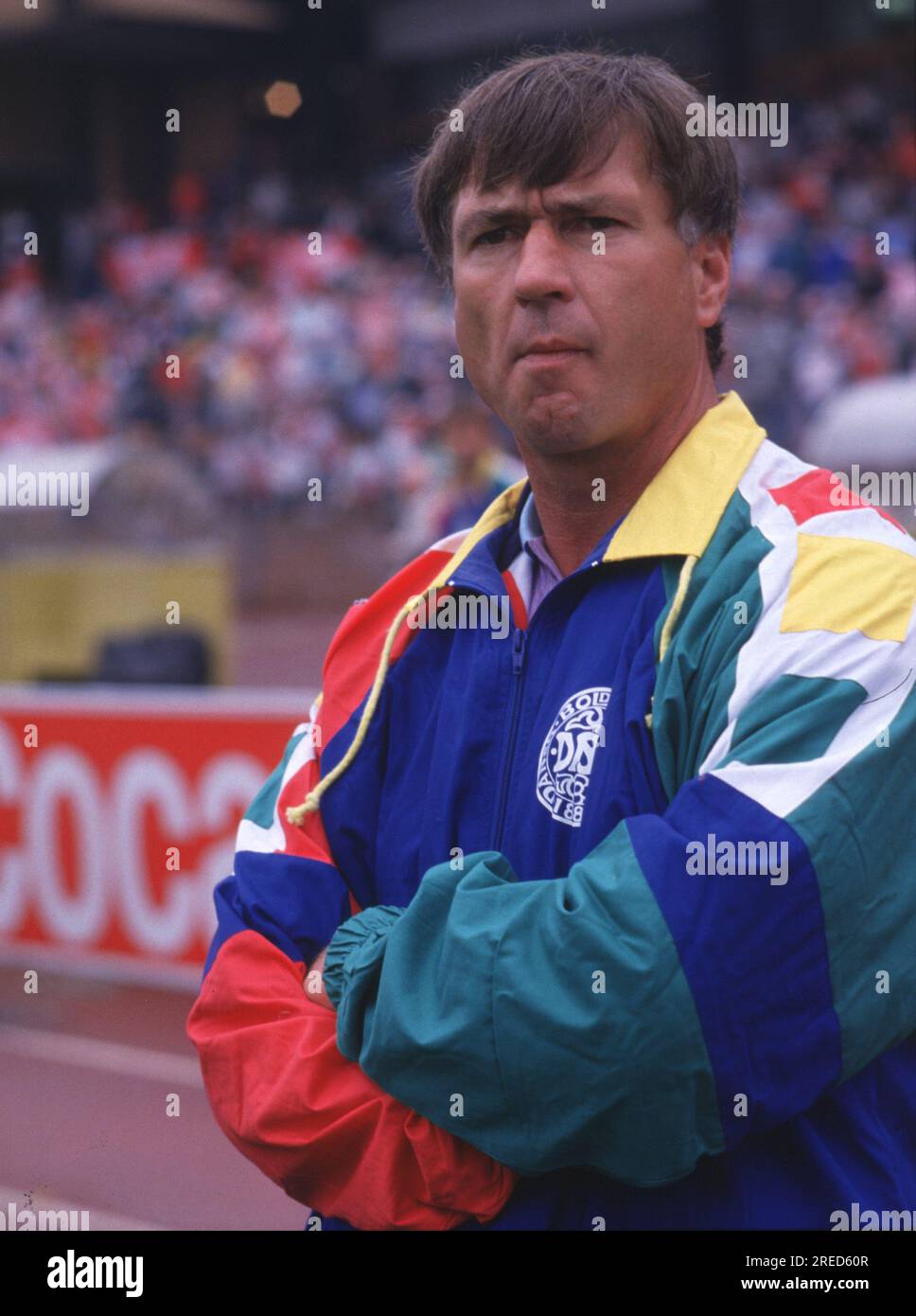 Campionato europeo di calcio 1988 Danimarca - Spagna 2:3 Coach Sepp Piontek (DEN) [traduzione automatica] Foto Stock