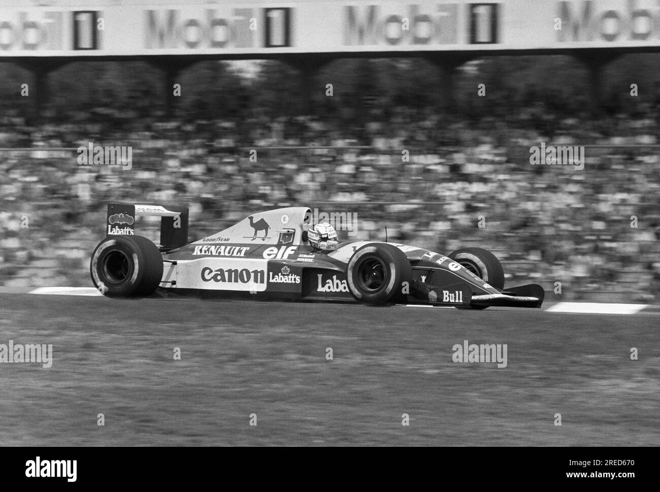 Germania, Hockenheim, 15/07/1992 Archivio: 35-58-09 test drive di Formula 1 presso l'Hockenheimring foto: Nigel Mansell, Williams Renault [traduzione automatica] Foto Stock