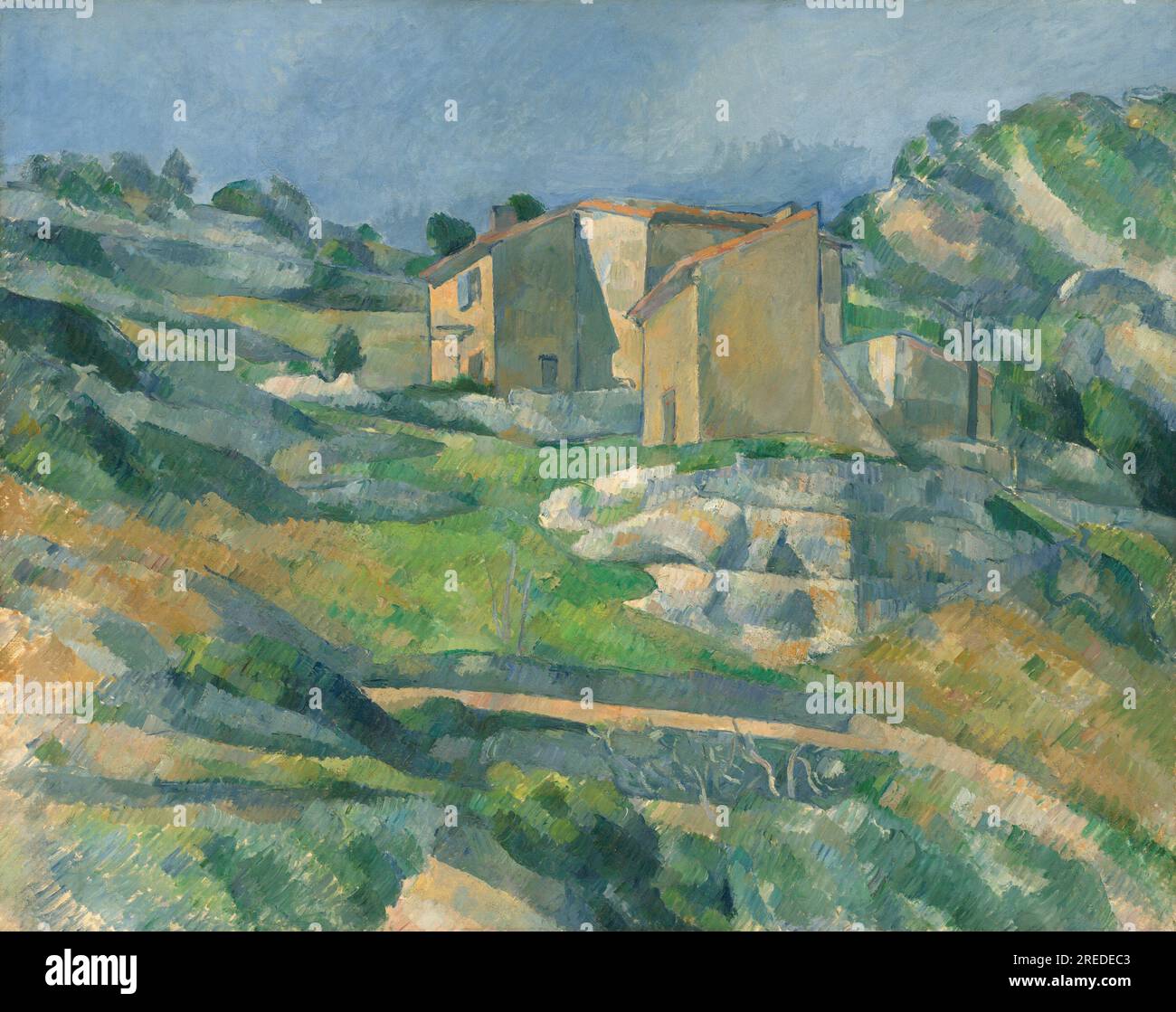 Titolo: Case in Provenza: Valle del Riaux vicino l'Estaque Creatore: Paul Cézanne Data: 1883-1885 dimensioni: 65 x 81,3 cm Medio: Olio su tela luogo: National Gallery of Art, Washington, D.C. Foto Stock