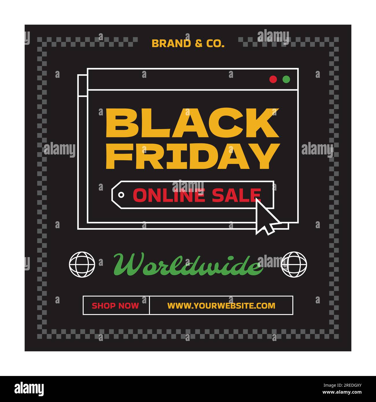 Illustrazione delle scorte del Black friday poster di vendita vettoriale gratuita Illustrazione Vettoriale