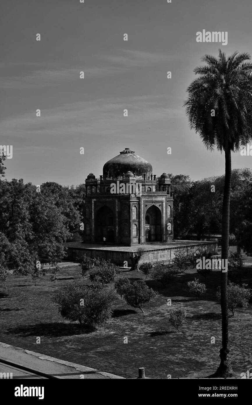 La tomba del barbiere della Corte di Humayun a Delhi, in India. Foto Stock