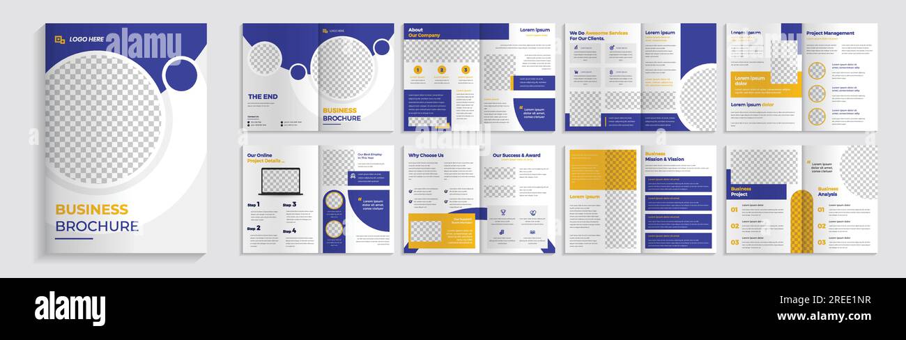 Moderno modello di progettazione di brochure aziendali Illustrazione Vettoriale