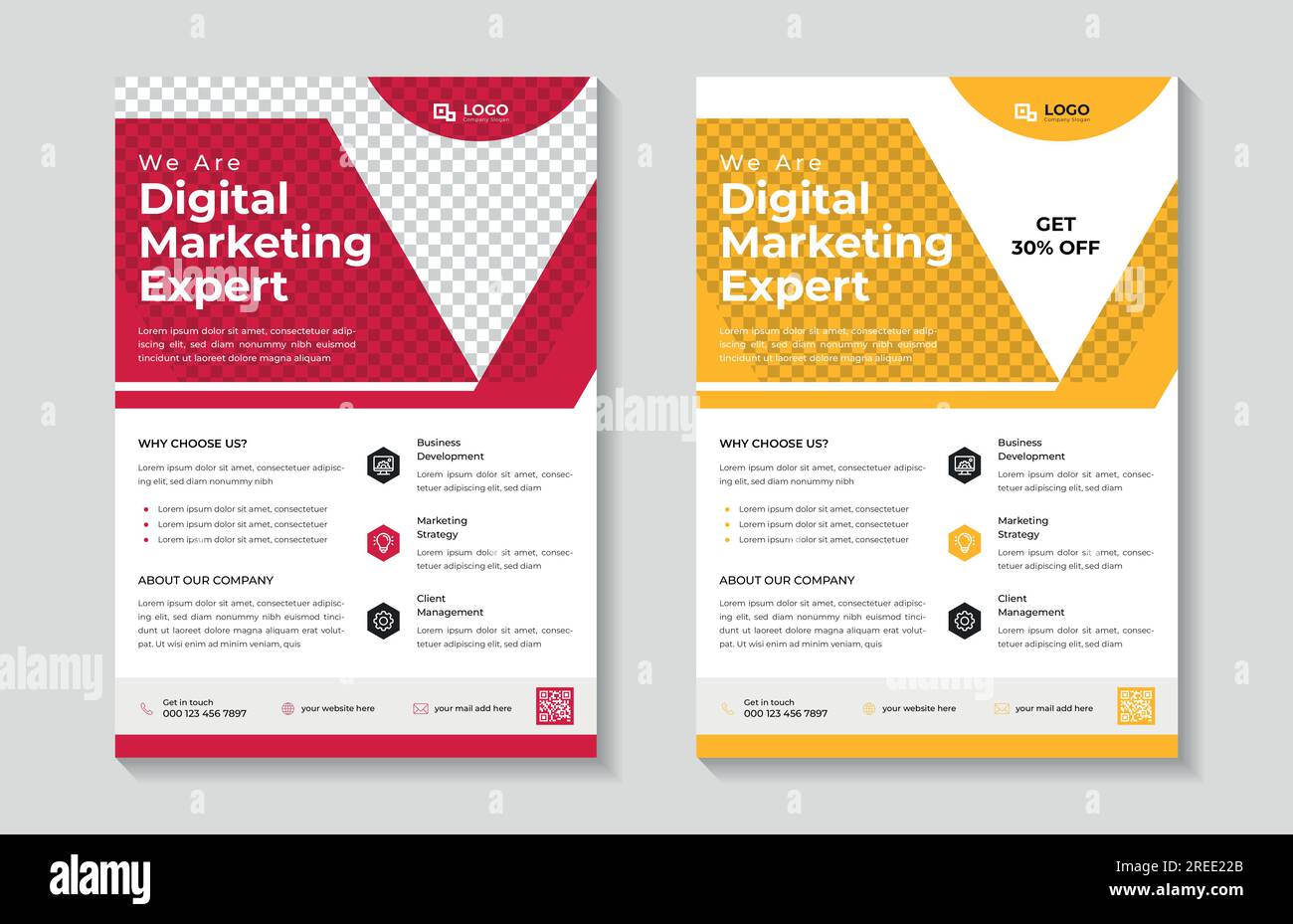 Modello di volantino aziendale modello di volantino aziendale Illustrazione Vettoriale