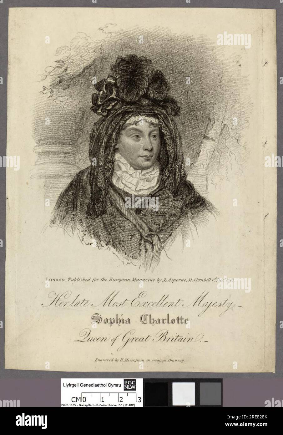 Sua maestà più eccellente Sofia Carlotta Regina di Gran Bretagna 1818 di Henry Hoppner Meyer Foto Stock