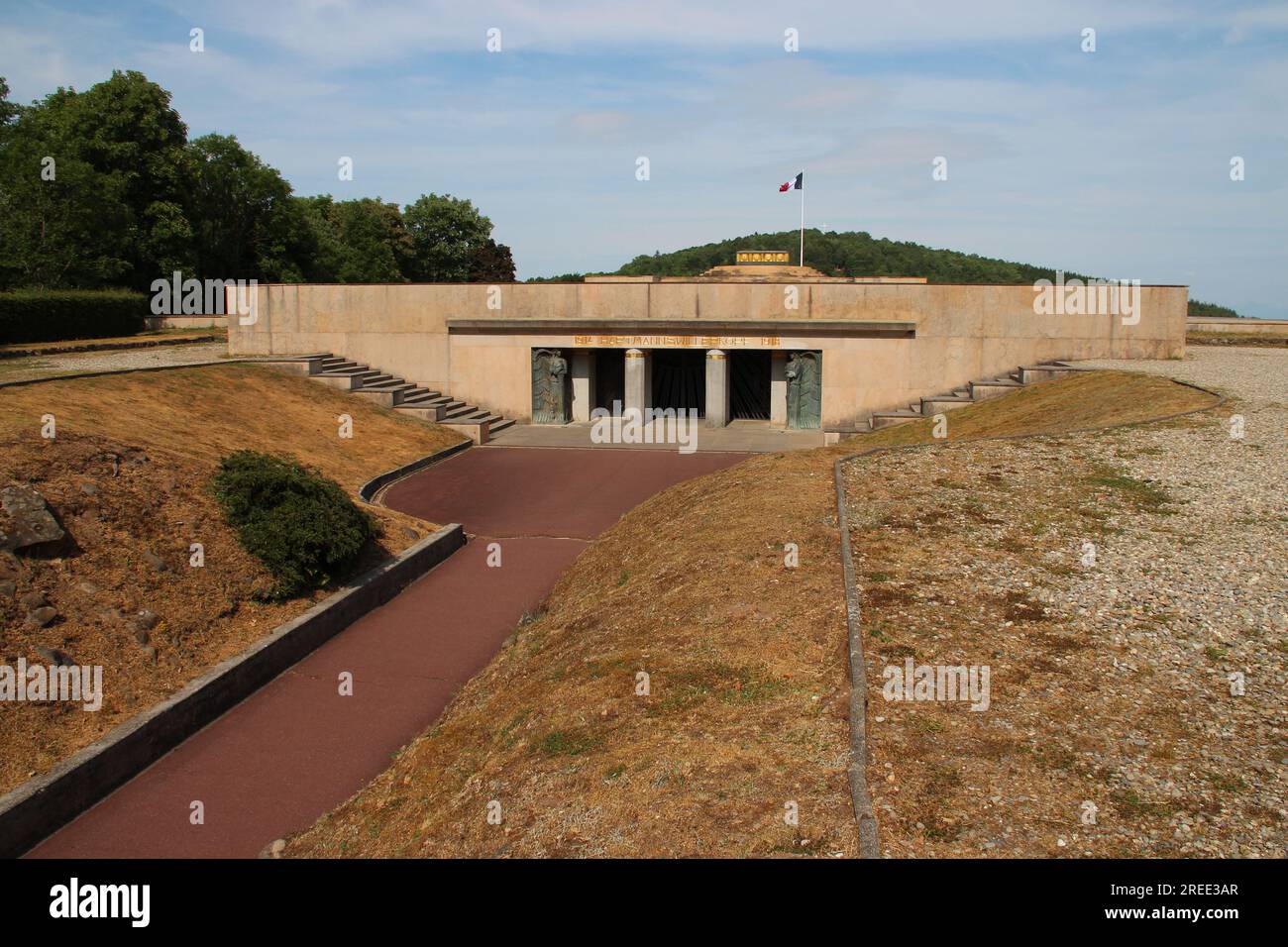 cripta dell'ossario a hartmannswillerkopf (o vieil-armand) in alsazia (francia) Foto Stock
