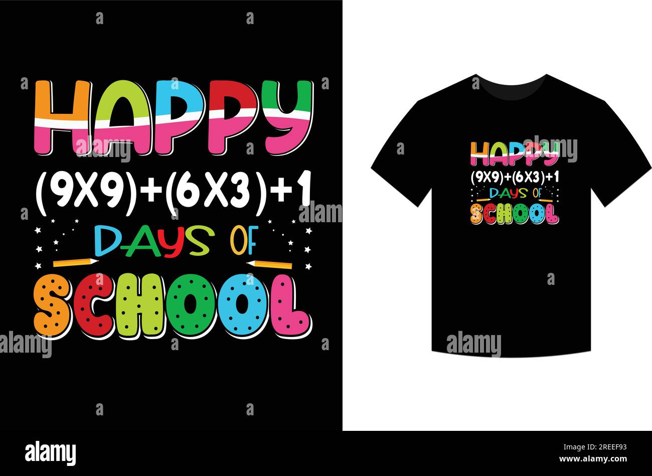 Happy School Day, T-shirt Illustrazione Vettoriale