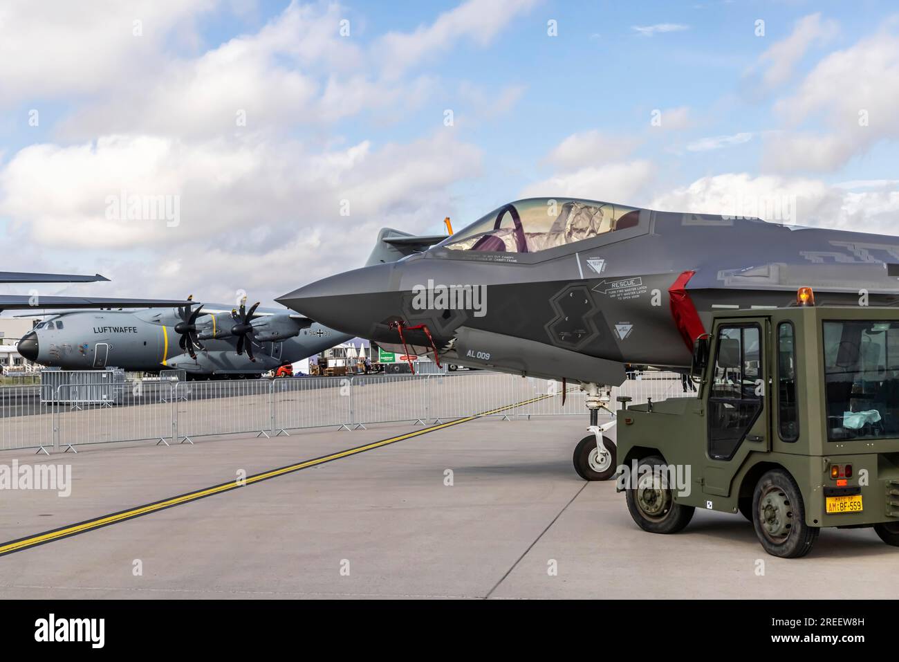 Lockheed Martin F-35 Lightning II è un aereo da combattimento stealth. Durante l'esposizione aerospaziale internazionale, l'ILA Berlin Air Show, Schoenefeld Foto Stock