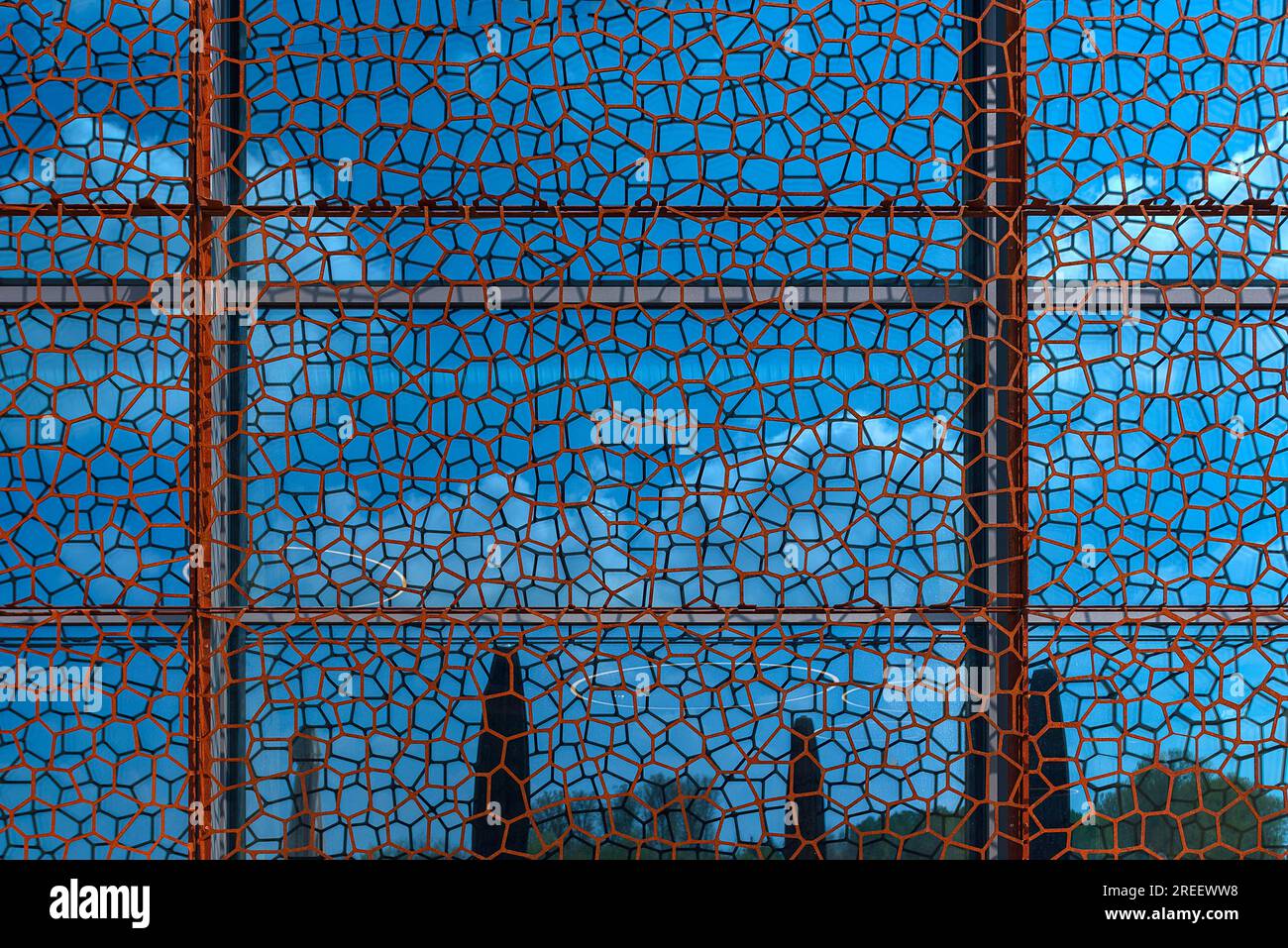 Design moderno della facciata di un ristorante Lahr, Baden-Wuerttemberg, Germania Foto Stock