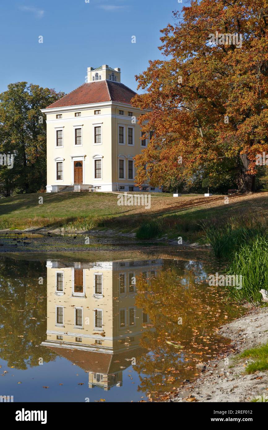 Palazzo e Parco di Luisium, riserva della biosfera dell'Elba centrale, Sassonia-Anhalt, Germania Foto Stock