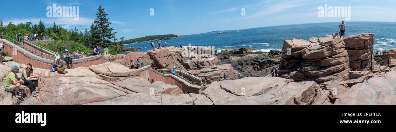 Thunder Hole - Acadia NP Foto Stock