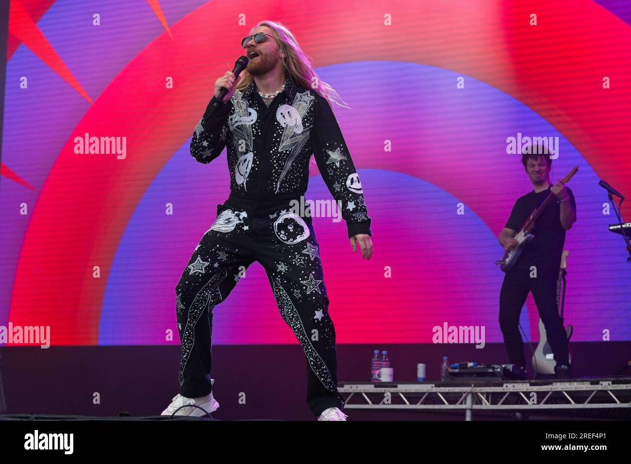 Sam Ryder sul palco del Belladrum, Tartan Heart Music Festival Foto Stock