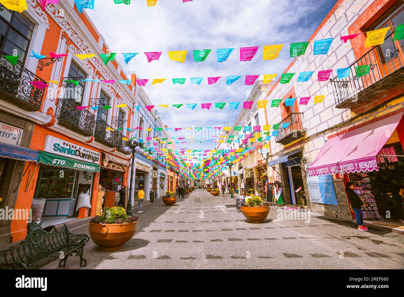 e le strade coloniali dell'america latina. vita quotidiana Foto Stock