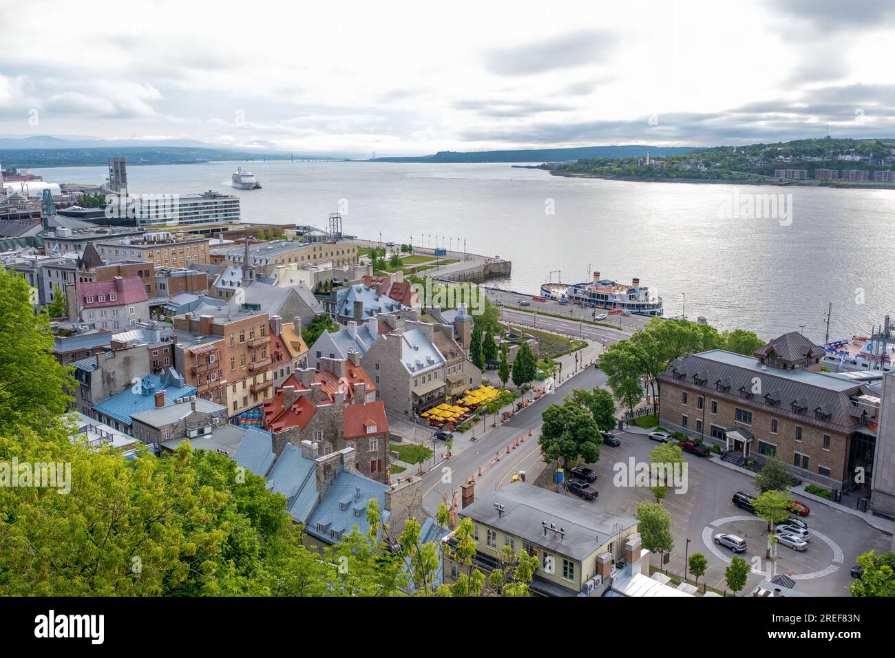 Old Quebec City fu fondata all'inizio del XVII secolo da Samuel de Champlain. È l'unica città murata del Nord America a nord del Messico. La o Foto Stock