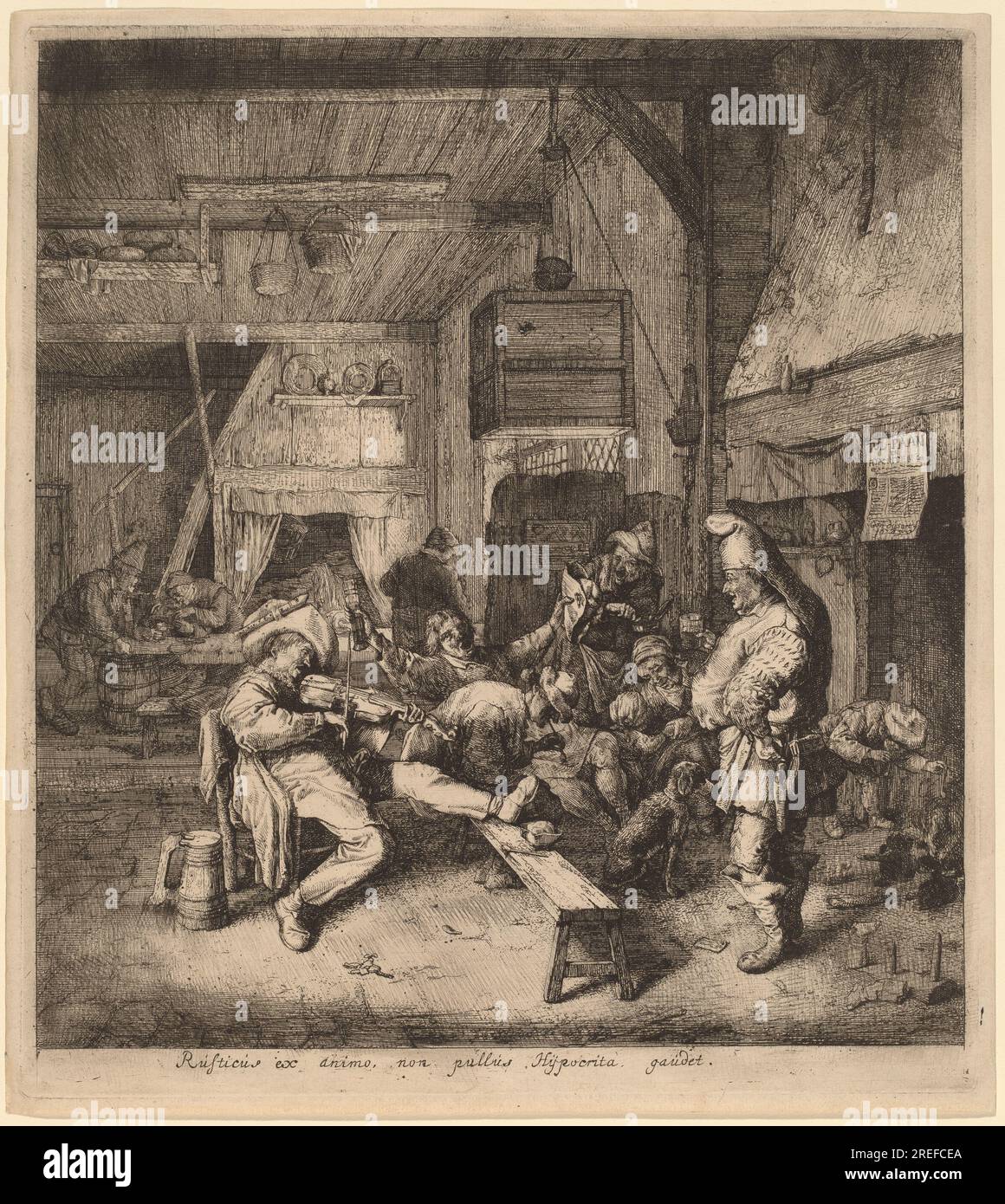 "Cornelis Dusart, violino seduto in una taverna, 1685, incisione e roulette, piatto: 27,8 x 25,1 cm (10 15/16 x 9 7/8 pollici) Foglio: 28,7 x 25,9 cm (5/16 x 3/16 pollici), regalo di Addie Burr Clark, 1946,9,40' Foto Stock "Cornelis Dusart, violino seduto in una taverna, 1685, incisione e roulette, piatto: 27,8 x 25,1 cm (10 15/16 x 9 7/8 pollici) Foglio: 28,7 x 25,9 cm (5/16 x 3/16 pollici), regalo di Addie Burr Clark, 1946,9,40' Foto Stock