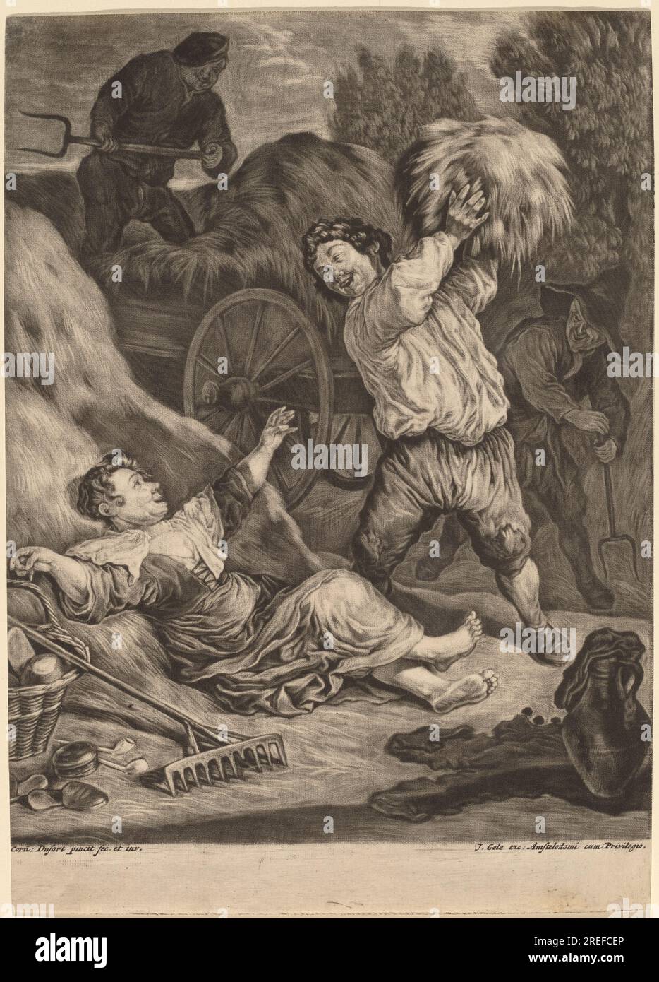 "Cornelis Dusart, luglio 1685/1695, mezzotinta su carta deposta, foglio (tagliato in platemark): 21,3 x 15,2 cm (8 3/8 x 6 poll.), Ailsa Mellon Bruce Fund, 2007.45.1" Foto Stock