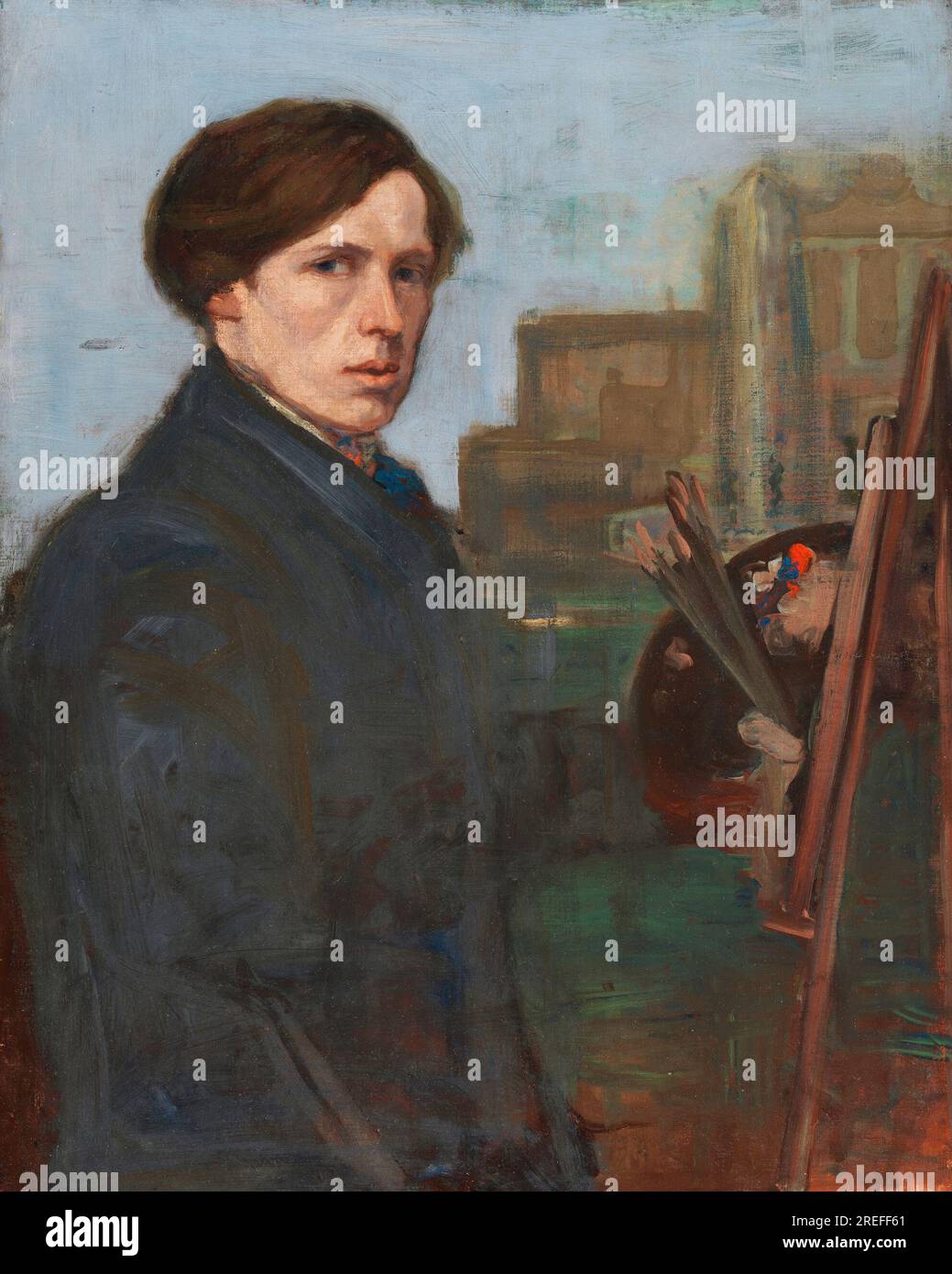 Ritratto di William Orpen (1878-1931), artista di Charles Conder Foto Stock