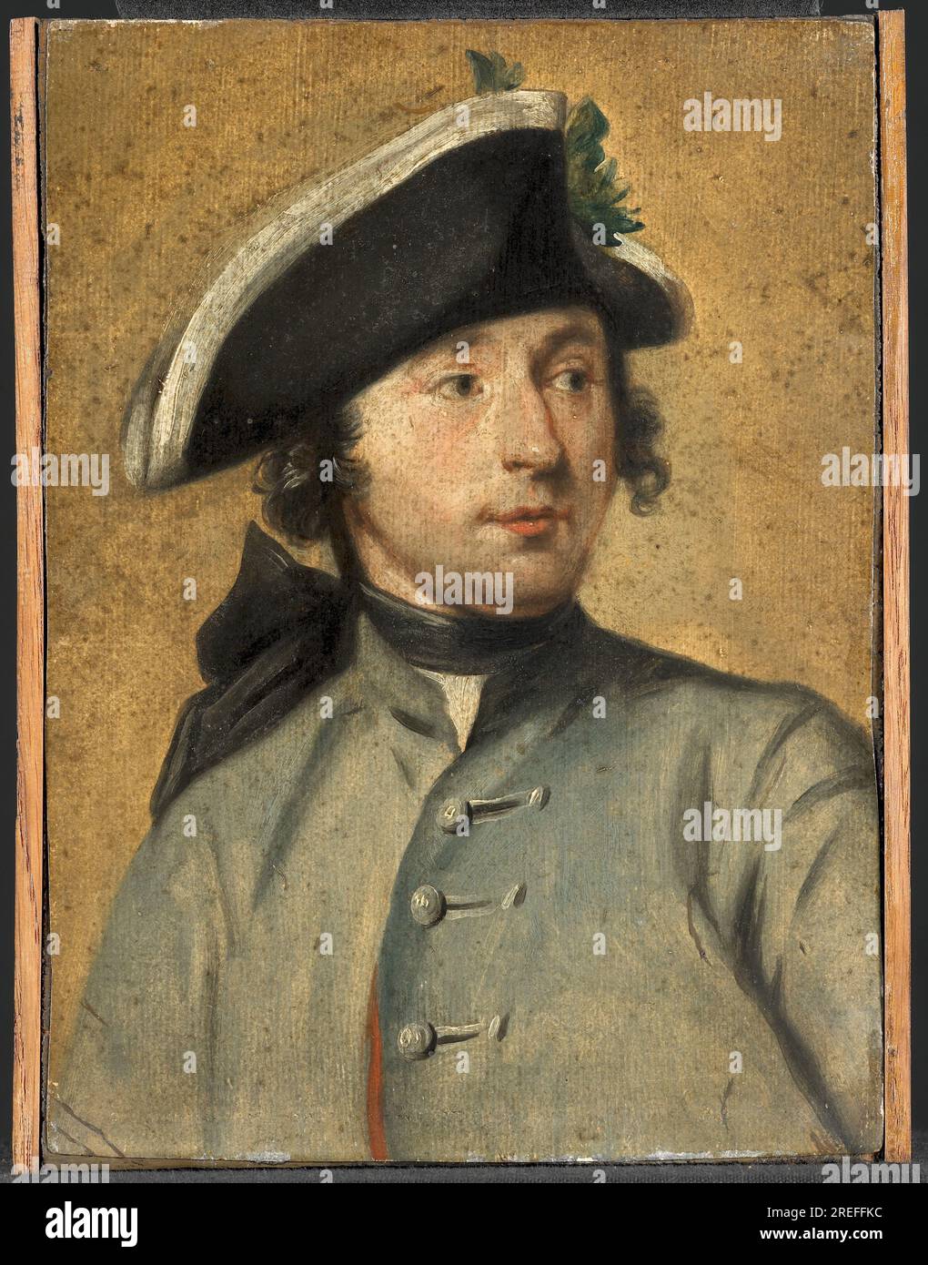 Ludolf Bakhuysen II (1717-82). Schilder en militair, kleinzoon van de zeeschilder Ludolf Bakhuysen i di Cornelis Troost Foto Stock