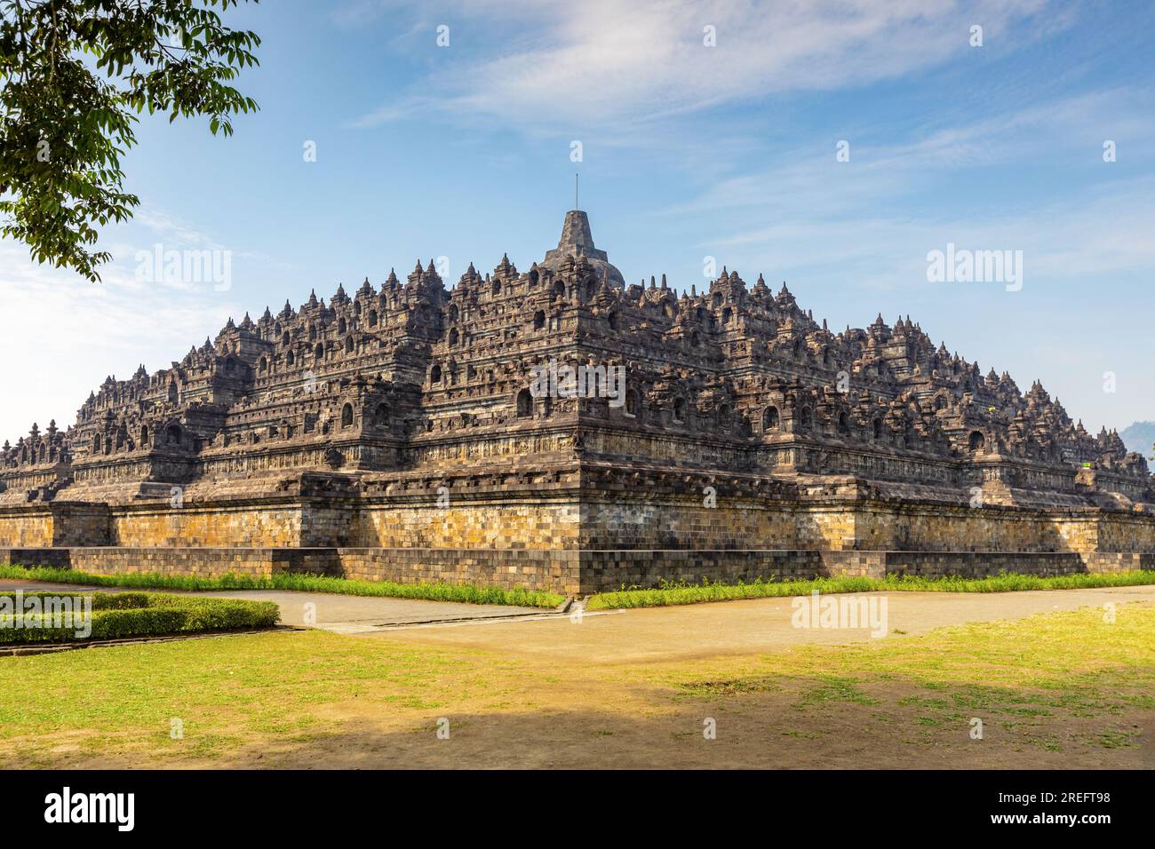 Tempio di Borobudur in Yogyakarta, Java, Indonesia. Foto Stock
