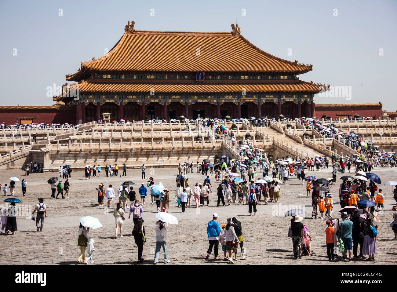 PECHINO, CINA - 5 LUGLIO 2023 - i turisti visitano il Museo del Palazzo di Pechino, Cina, 5 luglio 2023. Foto Stock