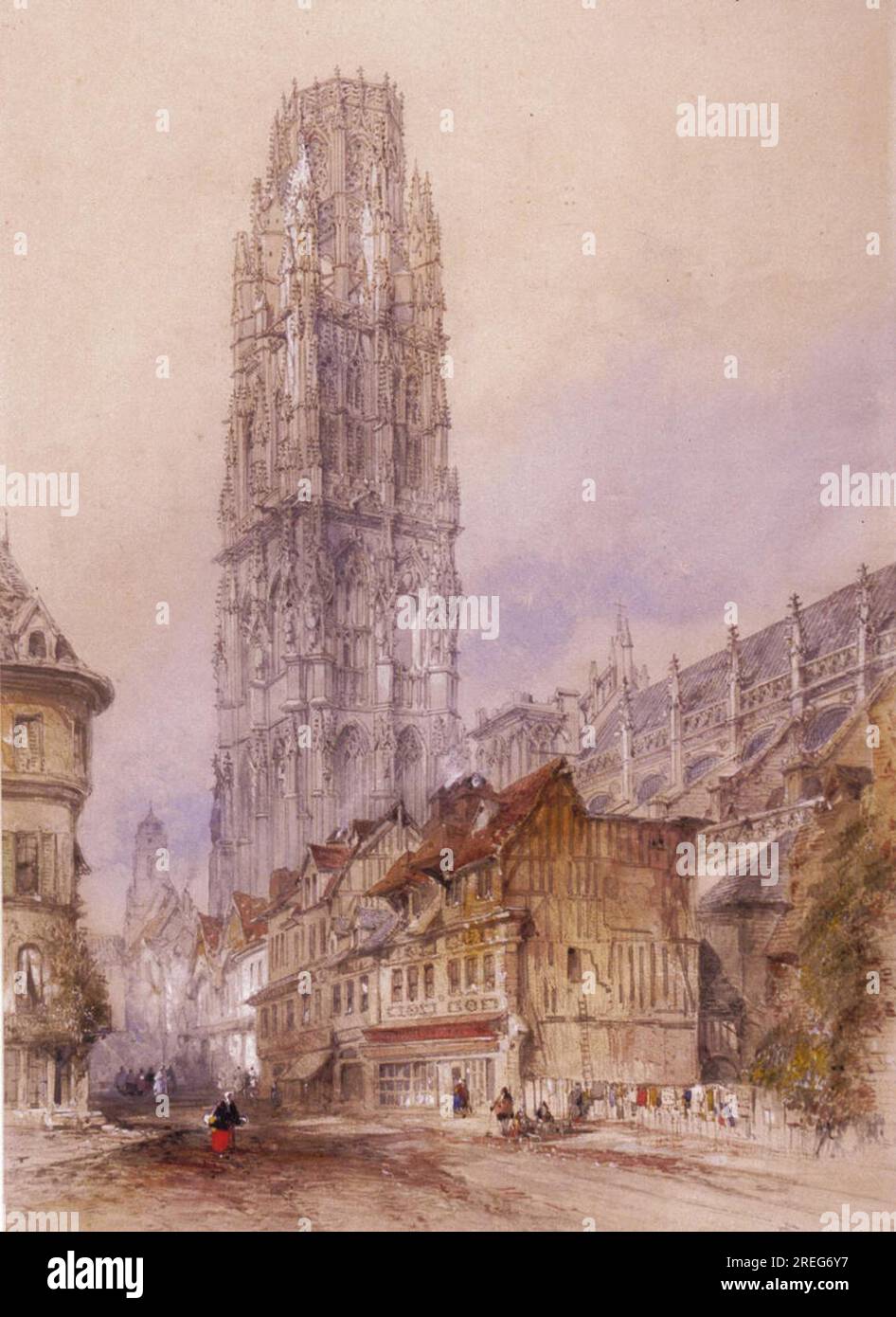 La Tour de Beurre Rouen 1868 di Thomas Colman Dibdin Foto Stock
