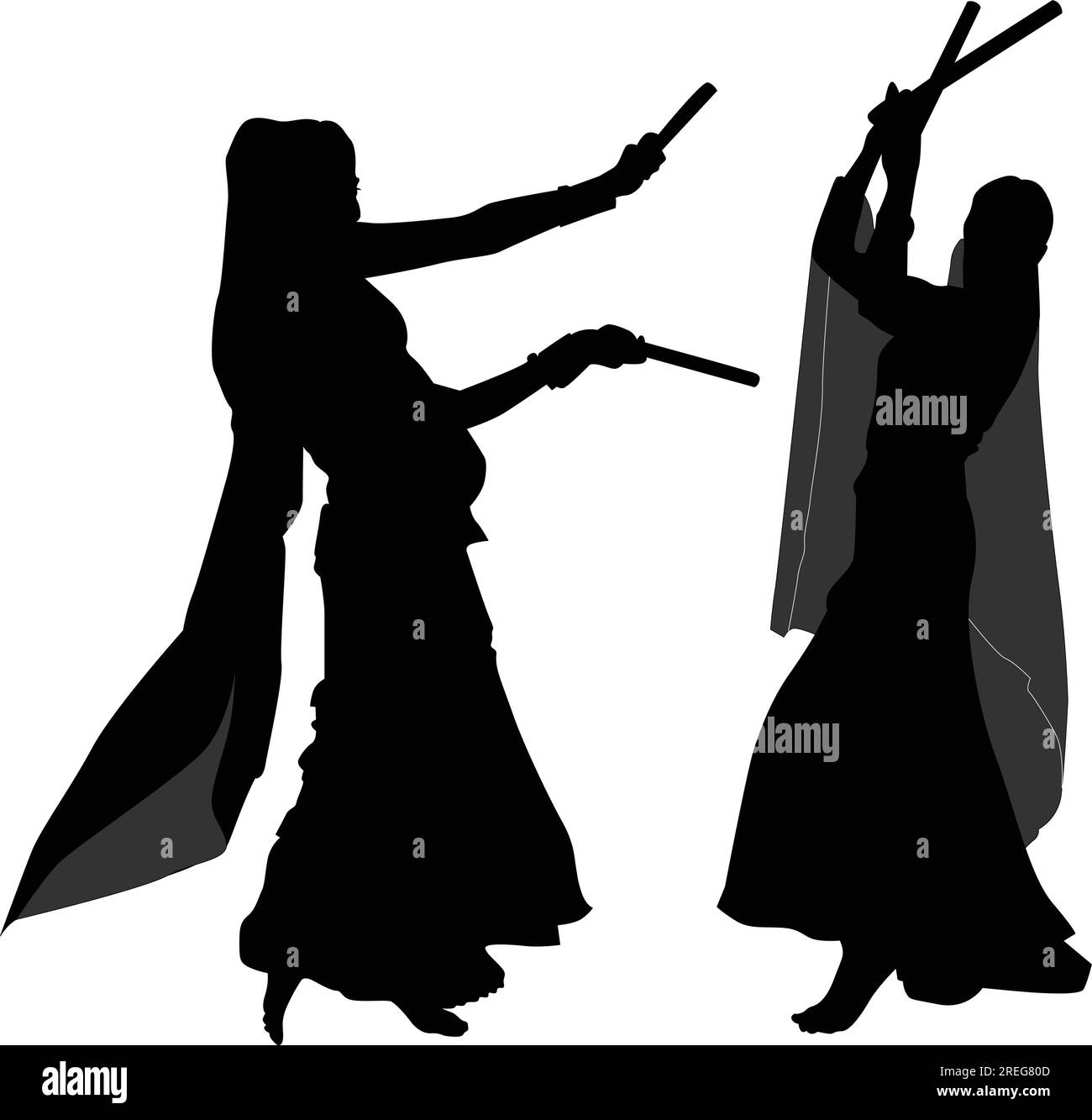 Ragazze indiane che suonano danza culturale - Dandiya Illustrazione Vettoriale
