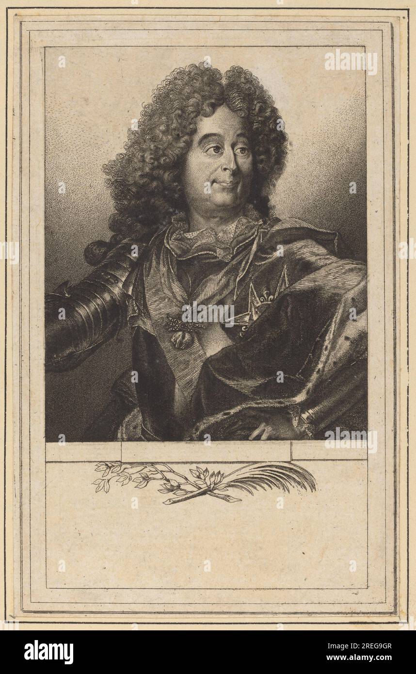 "Antoine de Marcenay de Ghuy dopo Hyacinthe Rigaud, Louis Hector, duc de Villars, 1778, incisione su carta deposta, foglio: 14 x 9 cm (5 1/2 x 3 9/16 pollici) (Tagliato su platemark) supporto: 25,1 x 19,8 cm (9 7/8 x 7 13/16 pollici), regalo della tenuta di Leo Steinberg, 2011.139.28' Foto Stock "Antoine de Marcenay de Ghuy dopo Hyacinthe Rigaud, Louis Hector, duc de Villars, 1778, incisione su carta deposta, foglio: 14 x 9 cm (5 1/2 x 3 9/16 pollici) (Tagliato su platemark) supporto: 25,1 x 19,8 cm (9 7/8 x 7 13/16 pollici), regalo della tenuta di Leo Steinberg, 2011.139.28' Foto Stock
