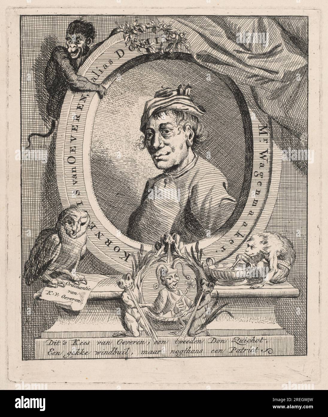 Jan Stolker, Kees van Oeveren, anni '1760, incisione su carta posato, foglio: 24,5 x 20,6 cm (9 5/8 x 8 1/8 pollici) Piastra: 22,2 x 18,5 cm (8 3/4 x 7 5/16 pollici), Ailsa Mellon Bruce Fund, 2015.44.15' Foto Stock