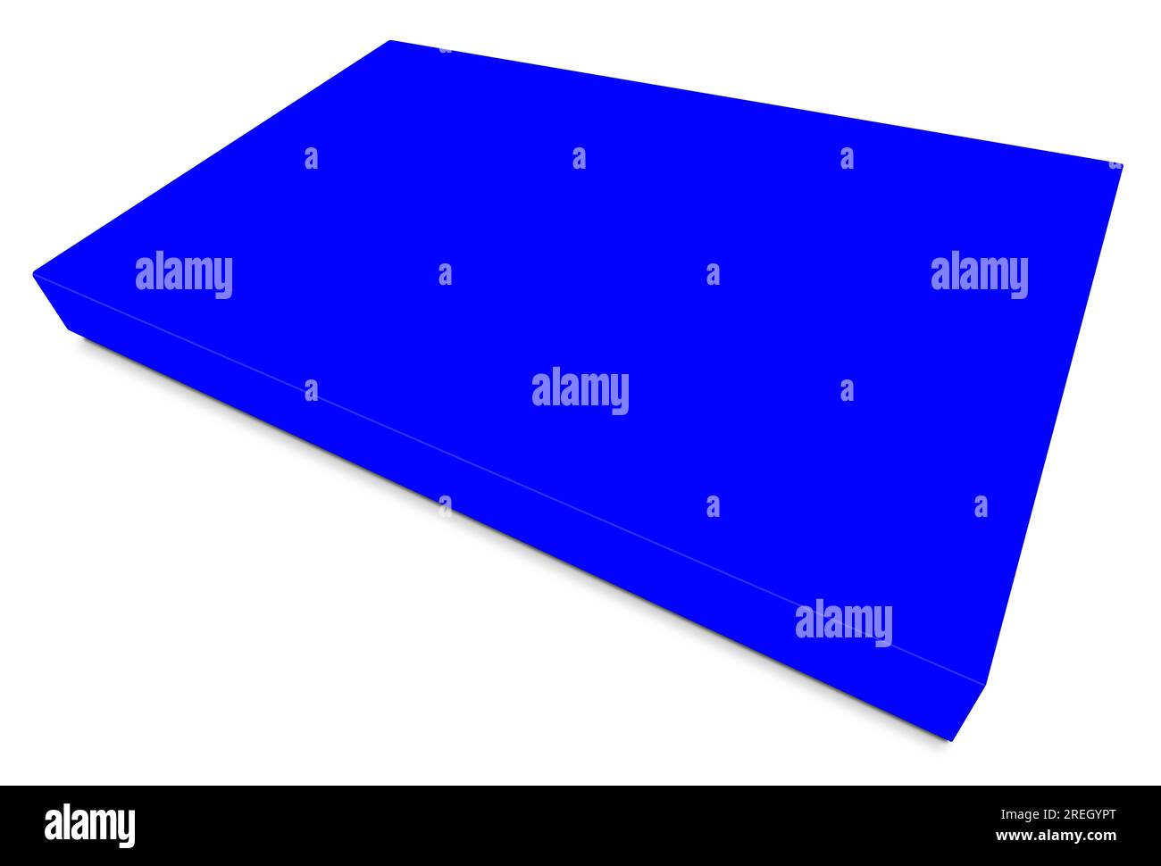 Il modello Blue Canvas Wraps per layout e design della presentazione. Rendering 3D. Immagine generata digitalmente. Isolato su sfondo bianco. Foto Stock