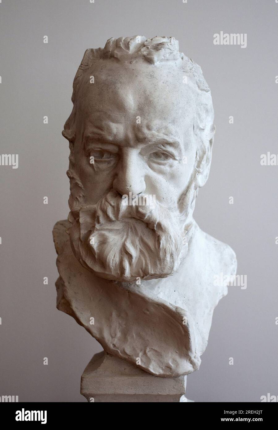 Ritratto en buste de Victor Hugo (1802-1885). Platre de Auguste Rodin (1840-1917), siecle 19eme. Museo delle Belle Arti di Cambrai. Foto Stock