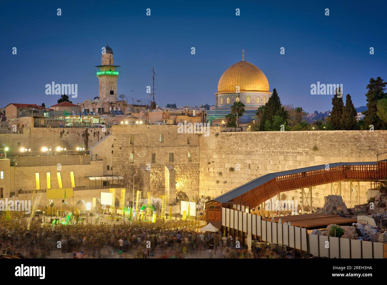 Foto del muro Occidentale a Gerusalemme Foto Stock