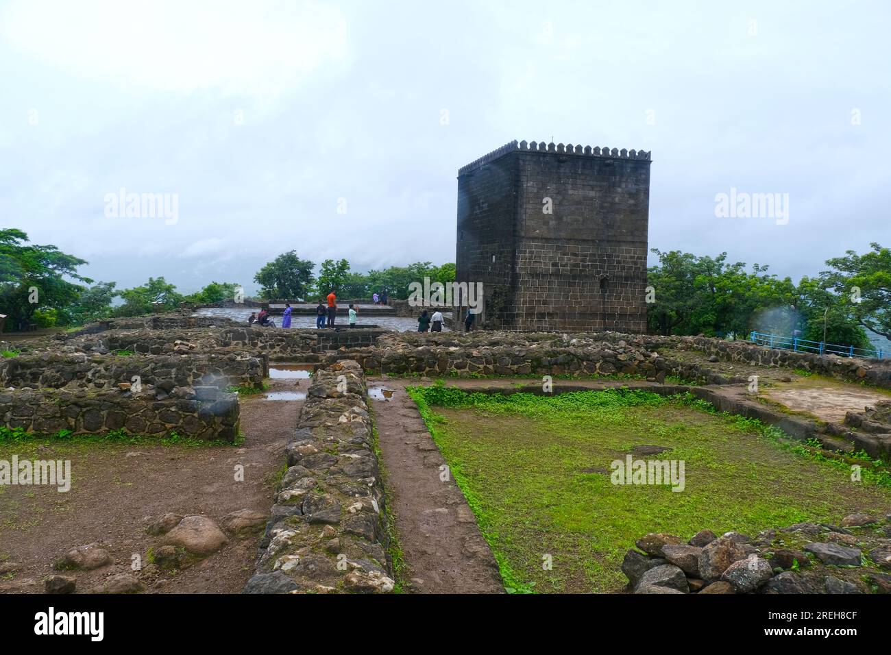 Il forte di Shivneri è una fortificazione militare del XVII secolo, è il luogo di nascita di Chhatrapati Shivaji Maharaj, l'imperatore e fondatore dell'Impero Maratha Foto Stock