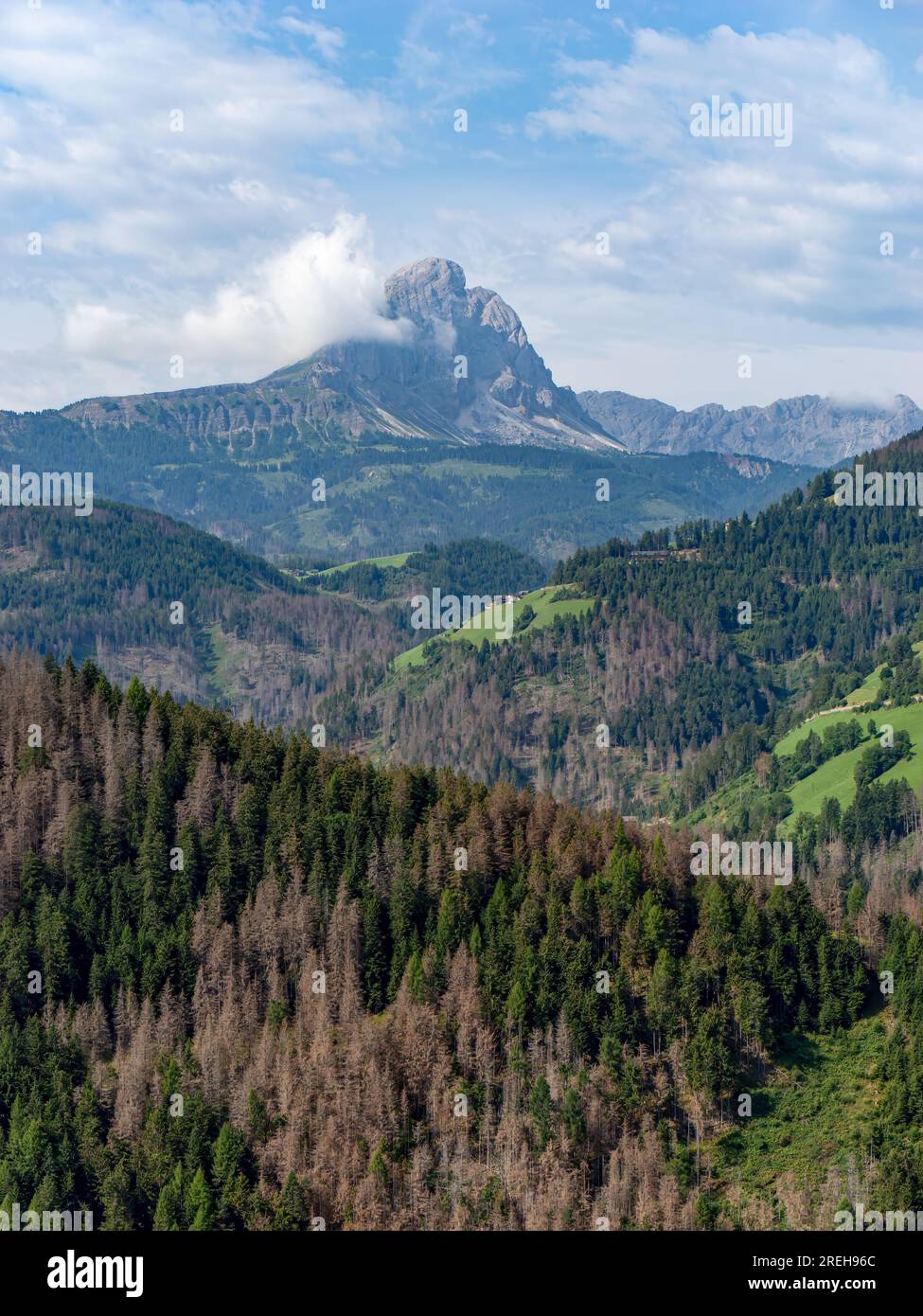 Sass da Putia, alto Adige, Italia. Foto Stock