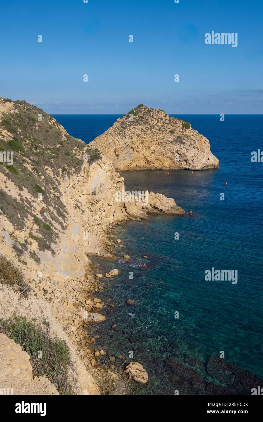 Javea (Xabia) a Cap prim Vista del mare. Foto Stock