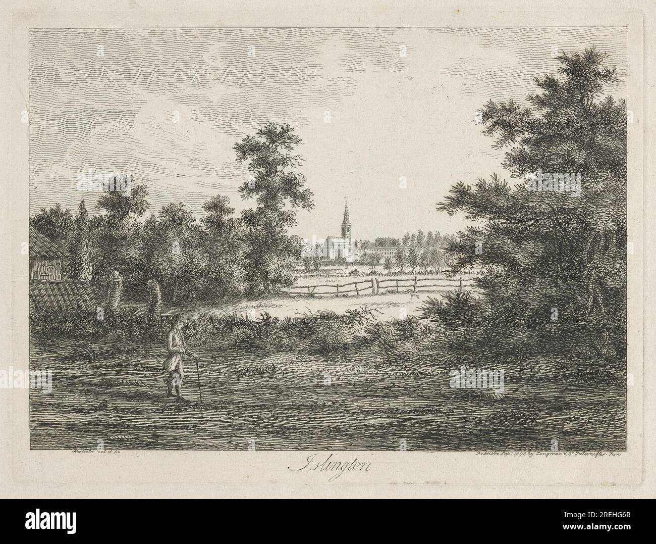 Islington 1808 di James Peller Malcolm Foto Stock
