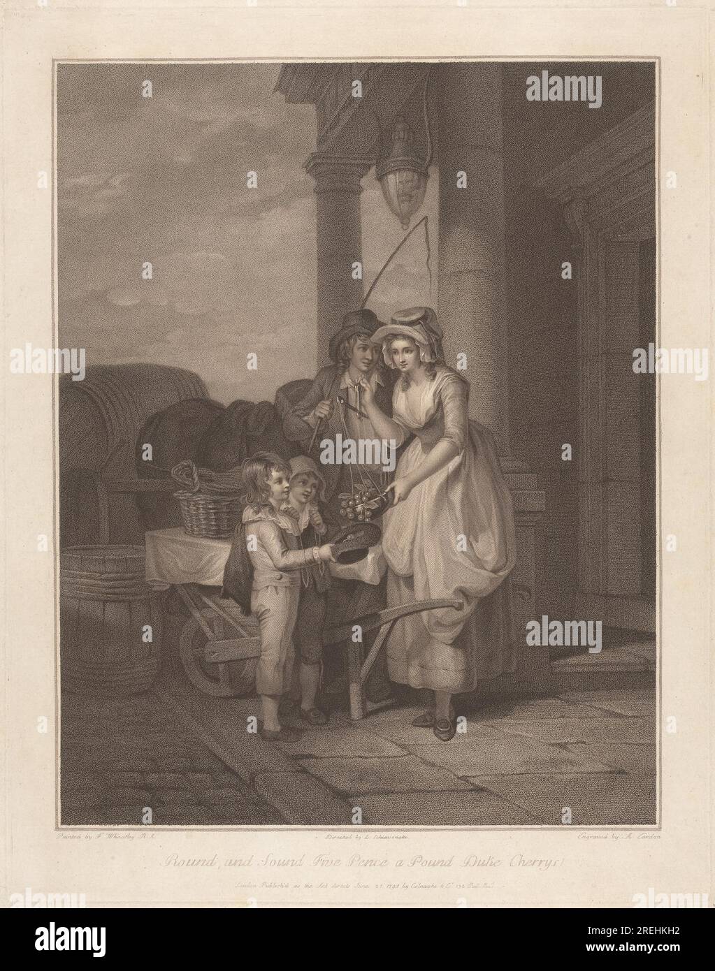 Round and Sound Five Pence a Pund Duke Cherry's 1795 di Anthony Cardon Foto Stock