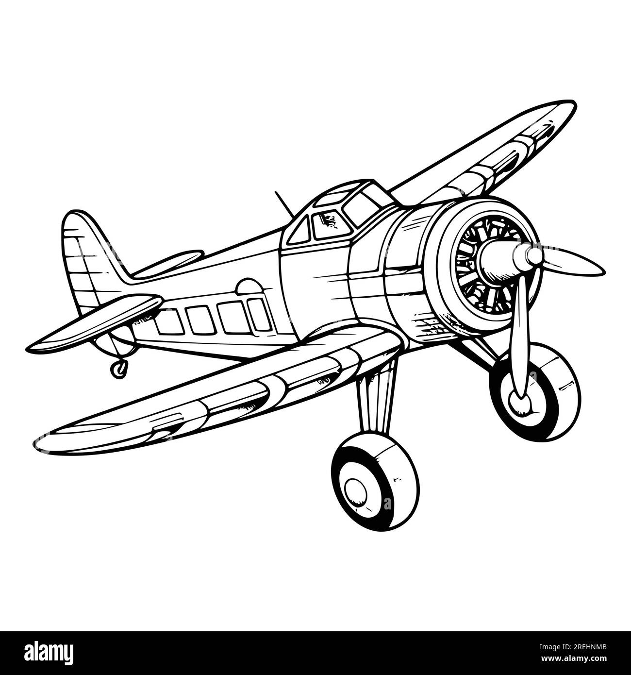 Disegno di pagine da colorare per aerei per bambini Immagine e Vettoriale -  Alamy