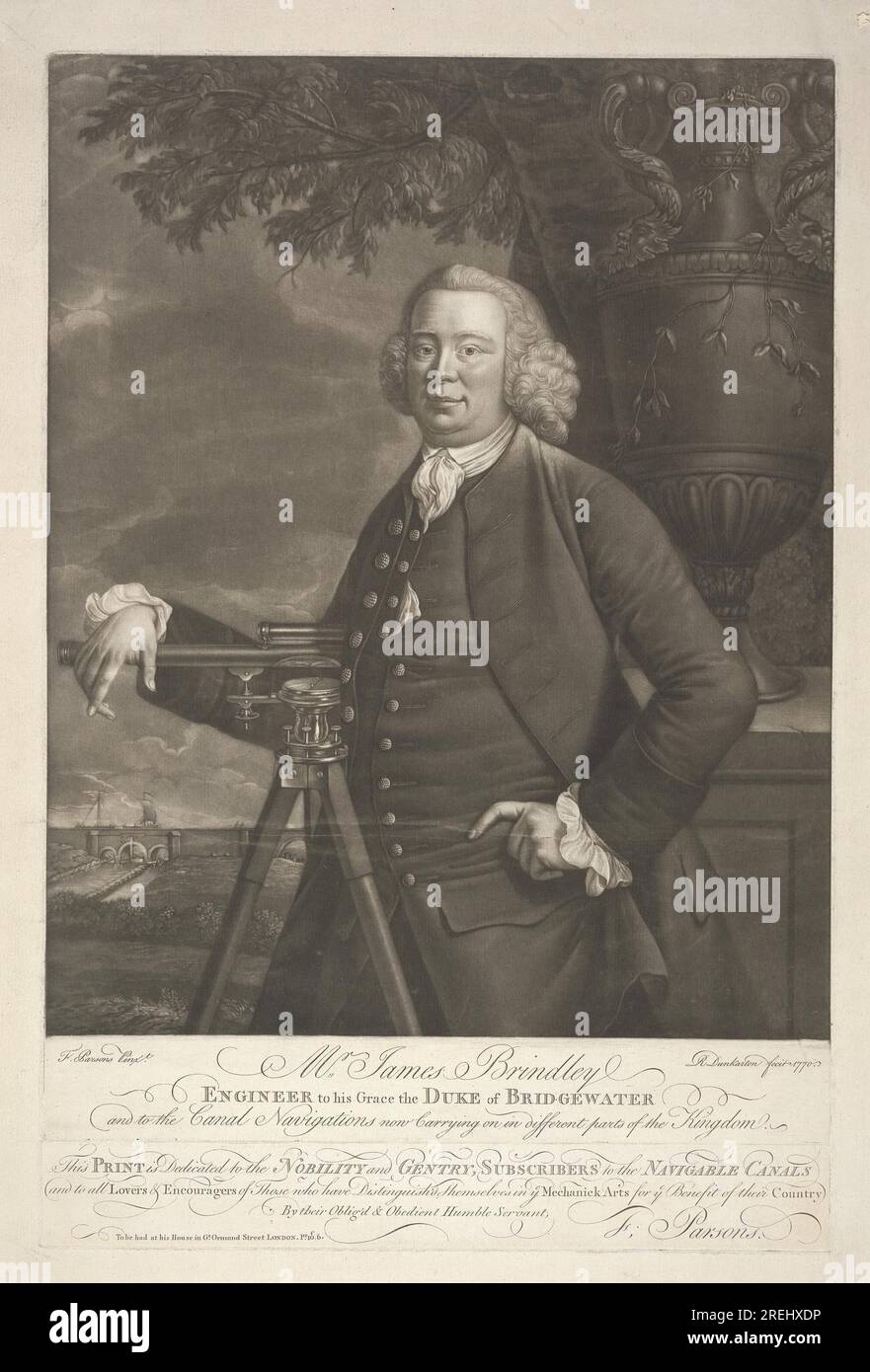 Ritratto del signor James Brindley di Robert Dunkarton Foto Stock