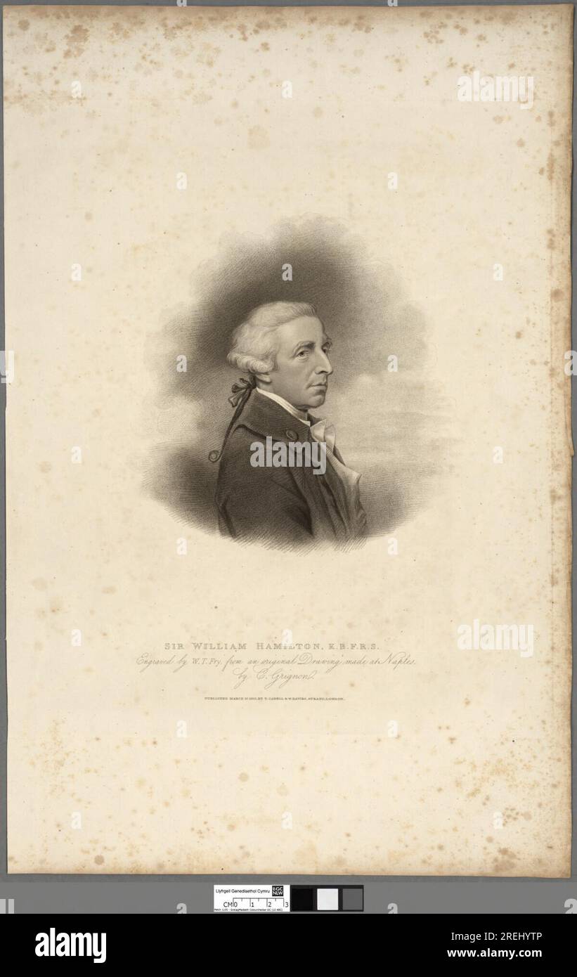 Sir William Hamilton, K.B.F.R.S 1817 di William Thomas Fry Foto Stock