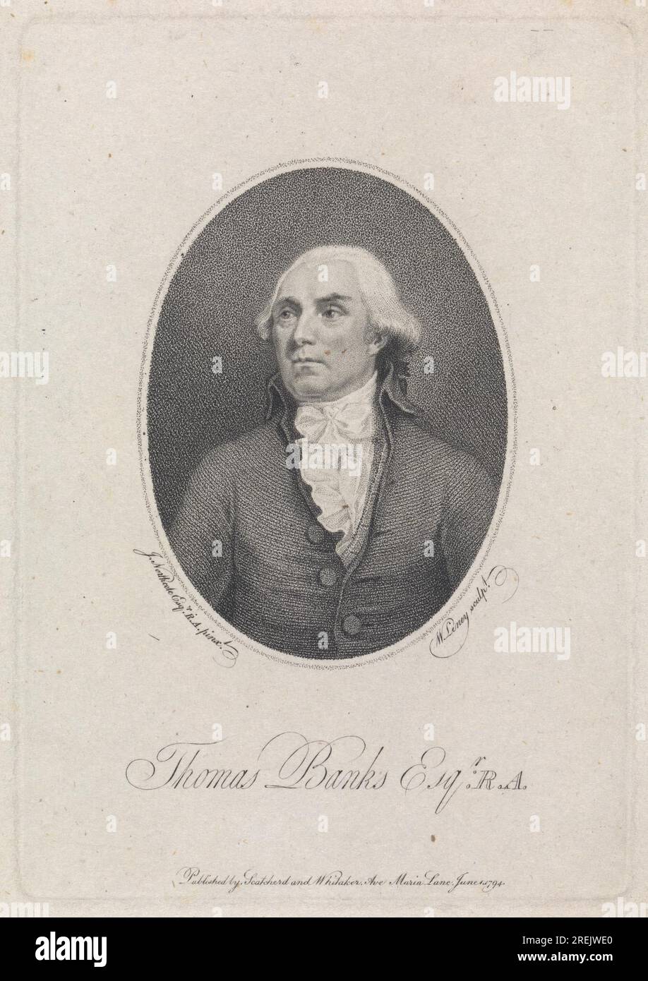 Thomas Banks, Esqr., R.A. di William Satchwell Leney Foto Stock