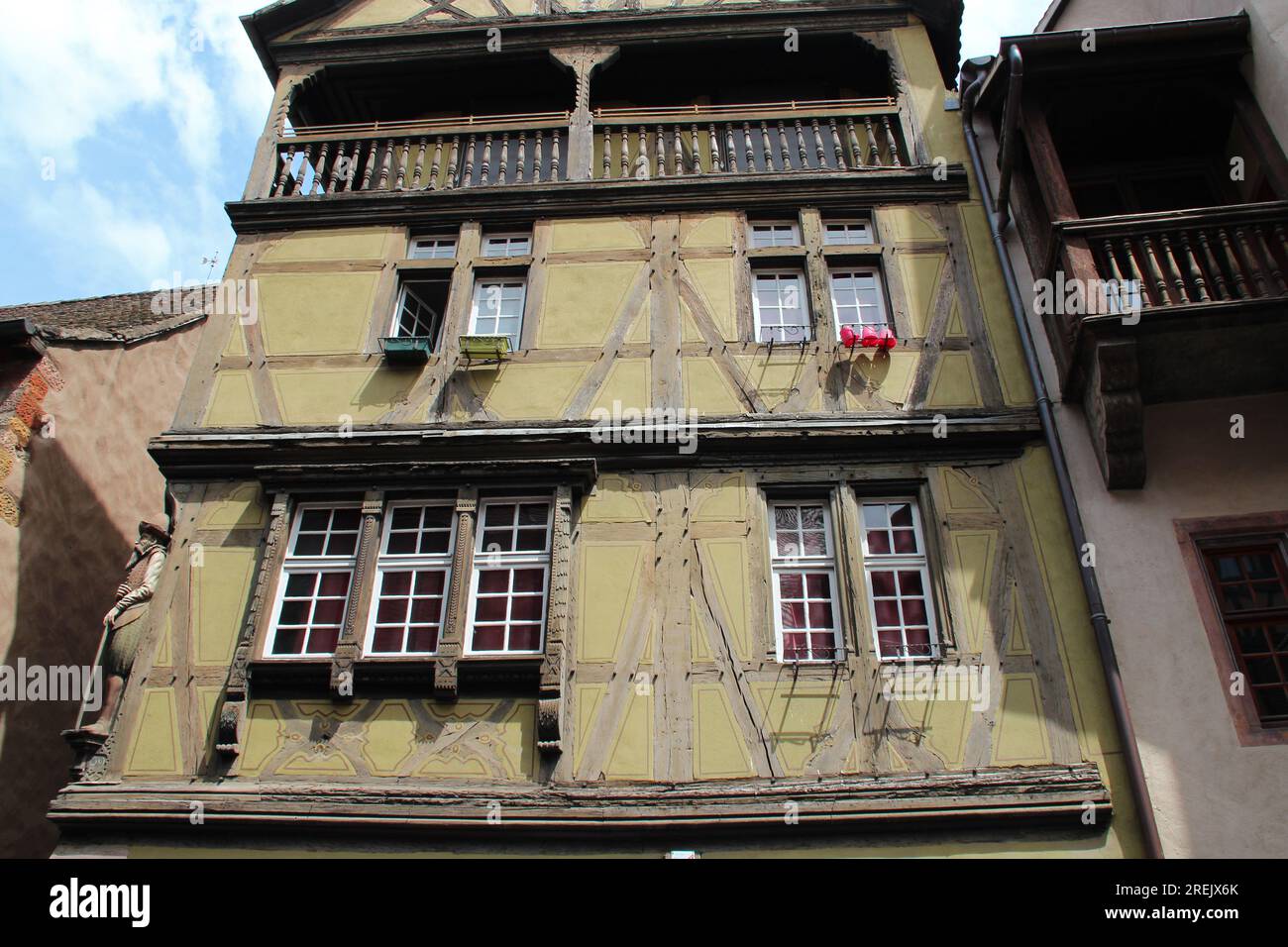 case a graticcio a colmar in alsazia (francia) Foto Stock