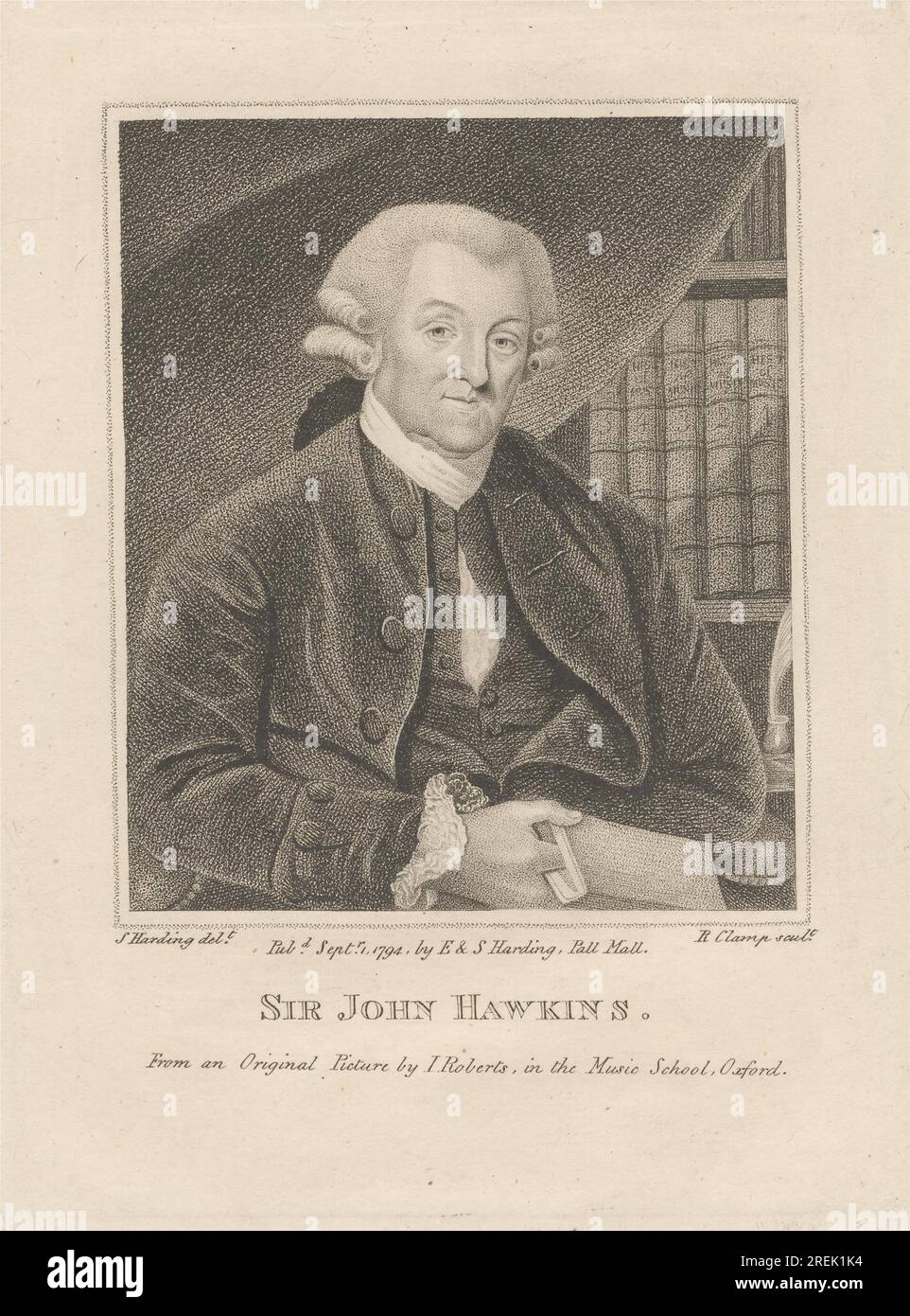 Sir John Hawkins 1794 di R. Clamp Foto Stock