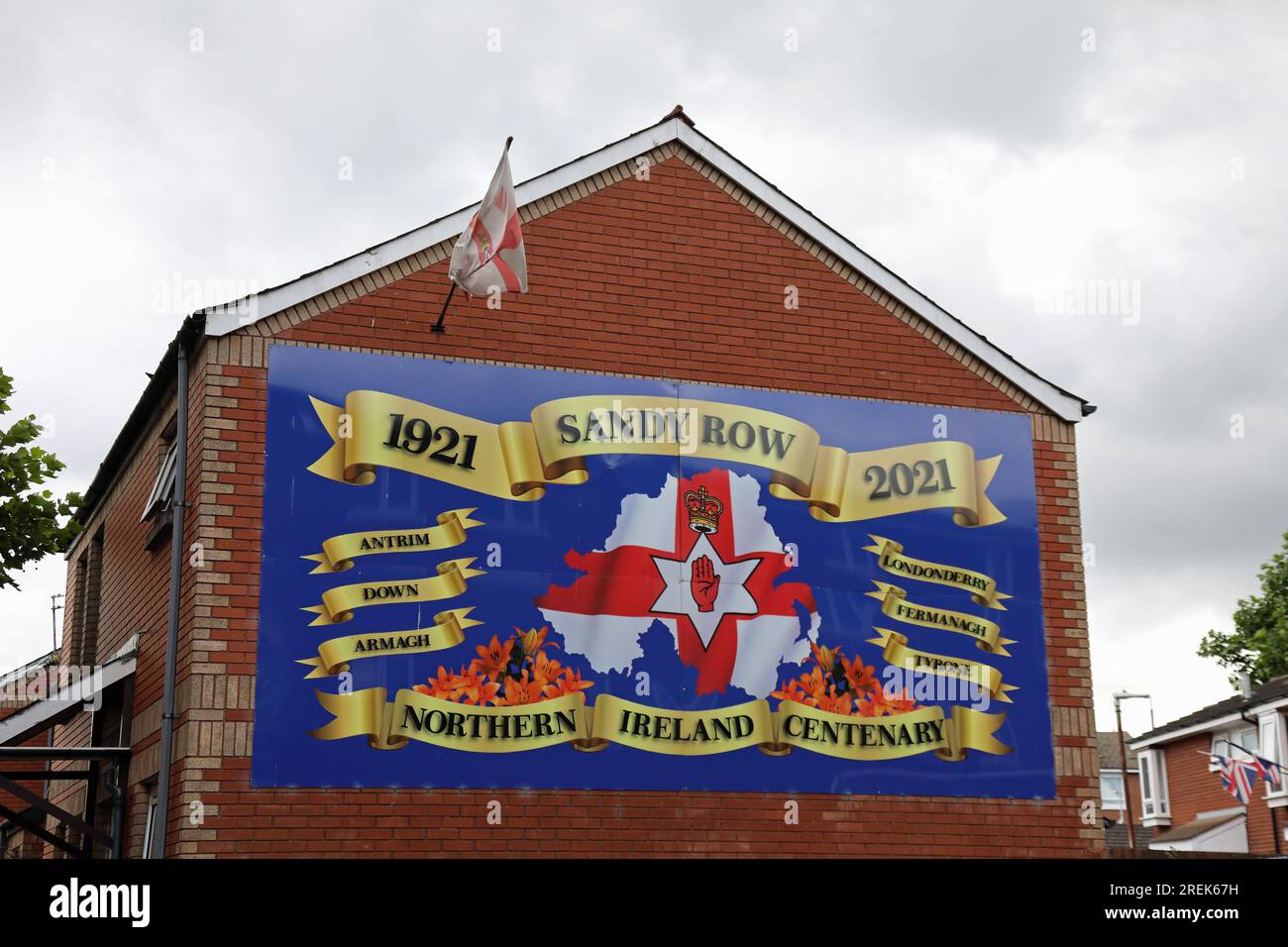 Residenza interna di Sandy Row a South Belfast Foto Stock