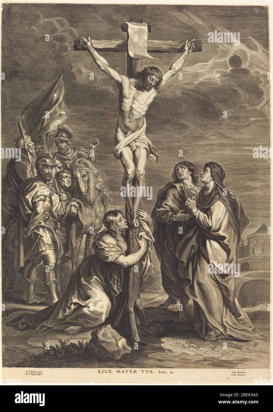 "Jacobus Neeffs, Cristo sulla Croce, incisione su carta stesa, lastra: 62,4 x 44,2 cm (24 9/16 x 17 3/8 pollici) Foglio: 62,8 x 44,7 cm (24 3/4 x 17 5/8 pollici), regalo di David P. Tunick, 2009,127,22' Foto Stock "Jacobus Neeffs, Cristo sulla Croce, incisione su carta stesa, lastra: 62,4 x 44,2 cm (24 9/16 x 17 3/8 pollici) Foglio: 62,8 x 44,7 cm (24 3/4 x 17 5/8 pollici), regalo di David P. Tunick, 2009,127,22' Foto Stock