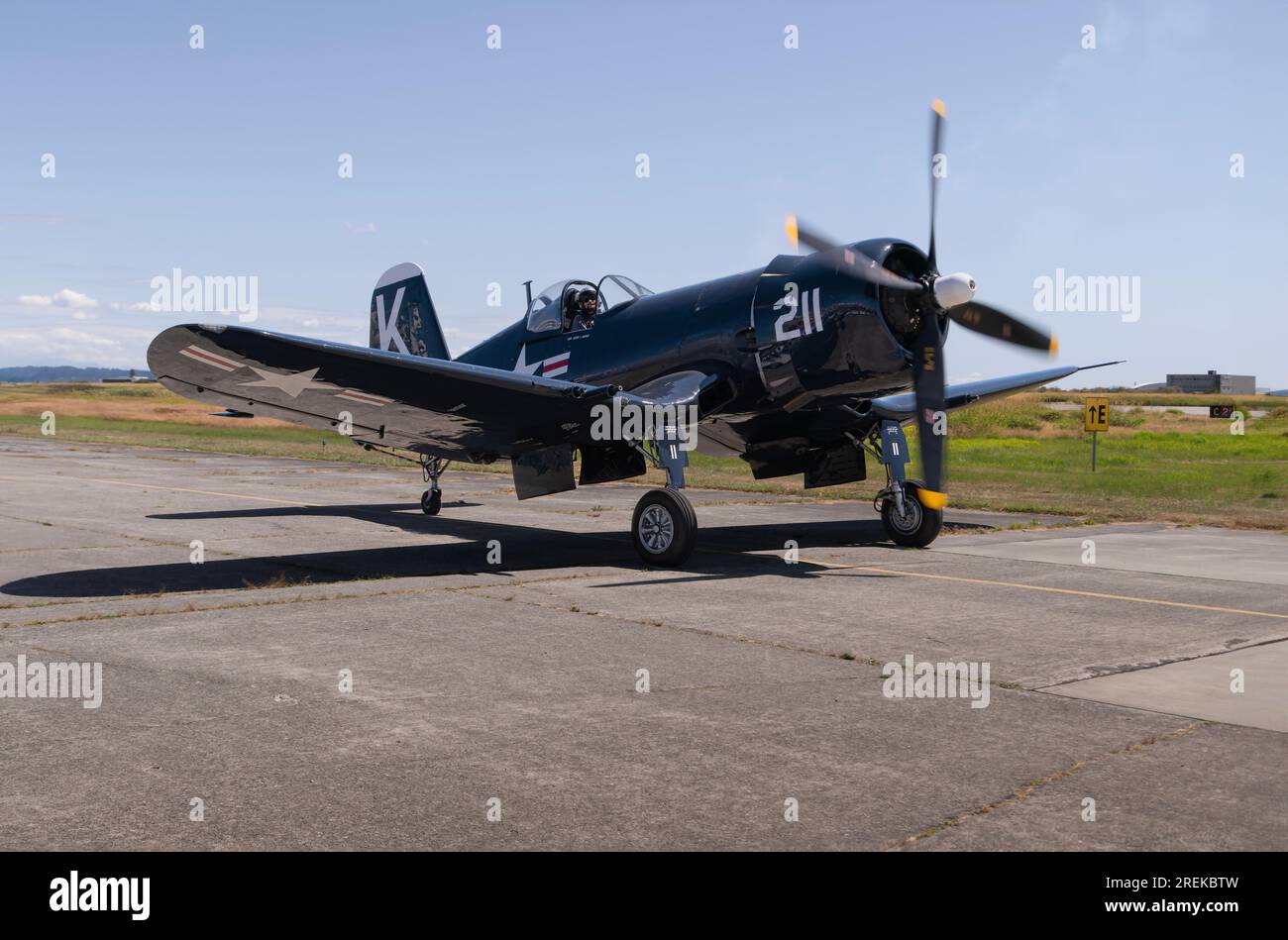 Vought Corsair atterra a Boundary Bay Canada Foto Stock