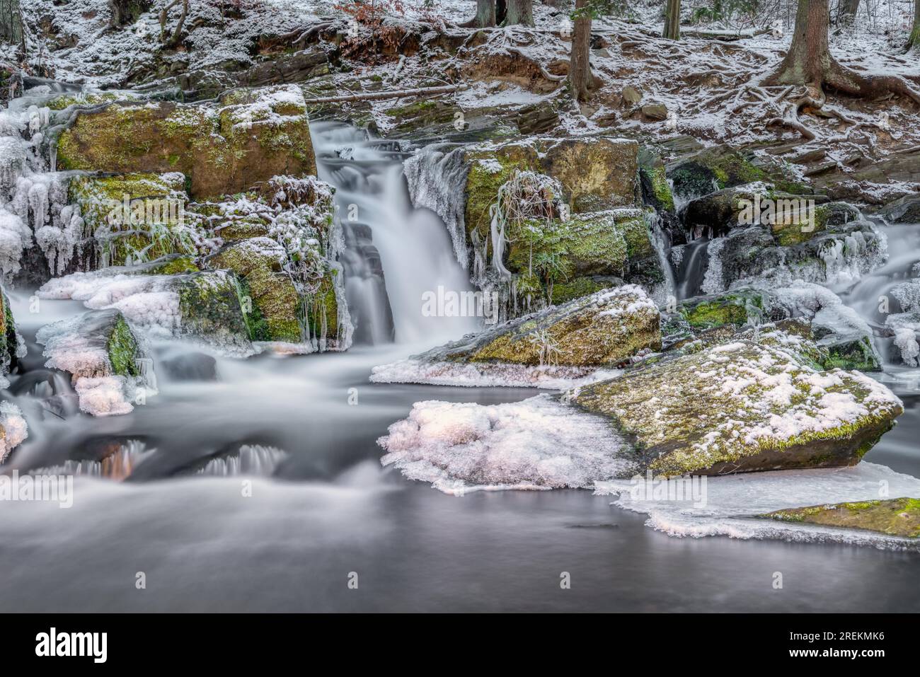 Cascate di Selke nelle montagne Harz della Selke Valley Foto Stock