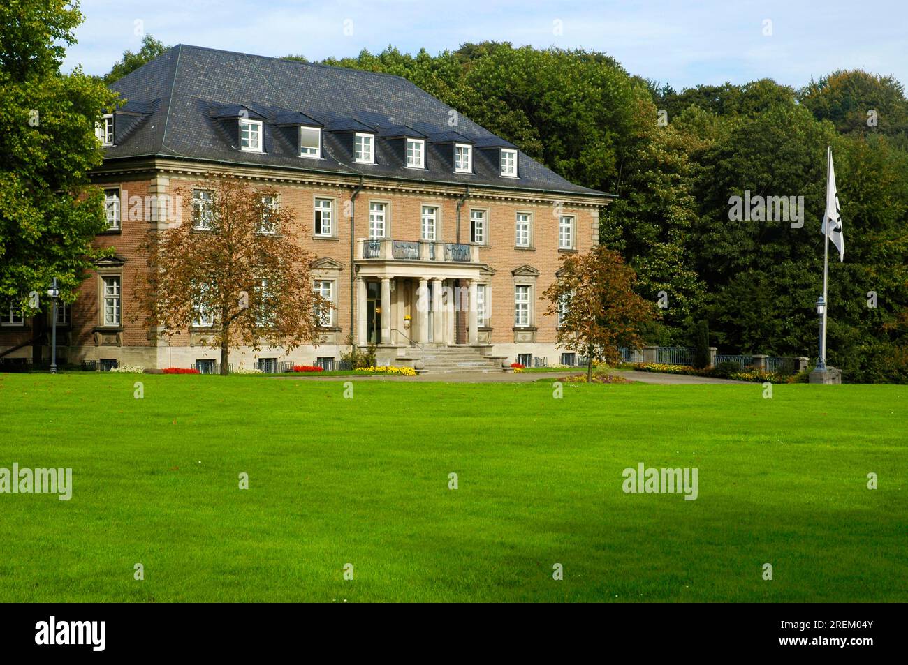 Villa Huegel, Alfred Krupp von Bohlen und Halbach Foundation, Essen-Bredeney, Renania settentrionale-Vestfalia, Germania Foto Stock