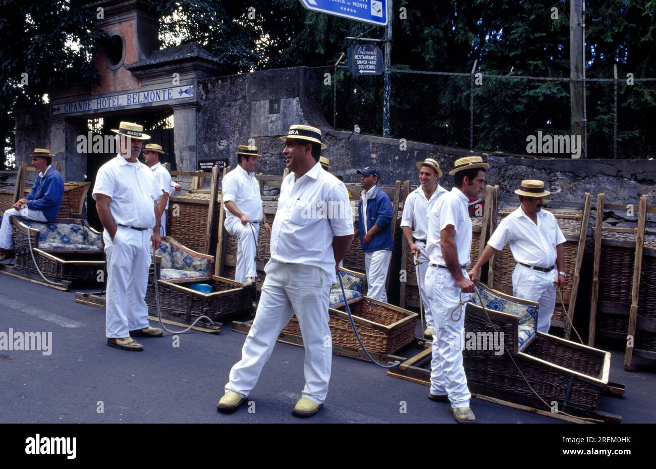 Willow Sledge a Monte, Funchal, Madeira Foto Stock