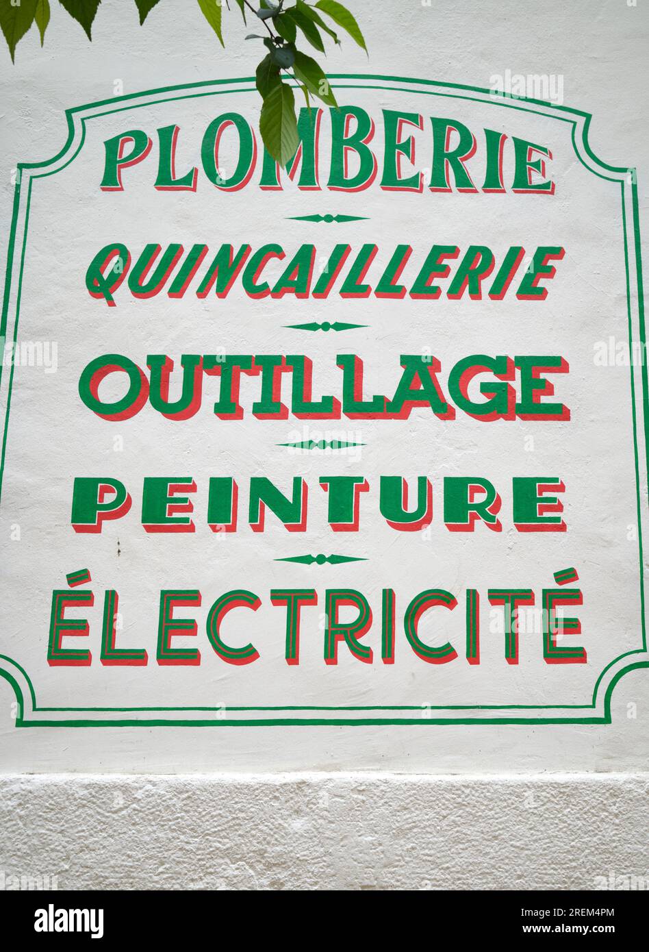 Quincaillerie o hardware Shop pubblicità Marsiglia Francia Foto Stock